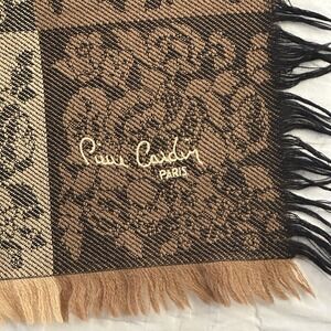 Vintage‎ Pierre Cardin Paris Women's Black  Fall Floral Scarf France Cottagecore